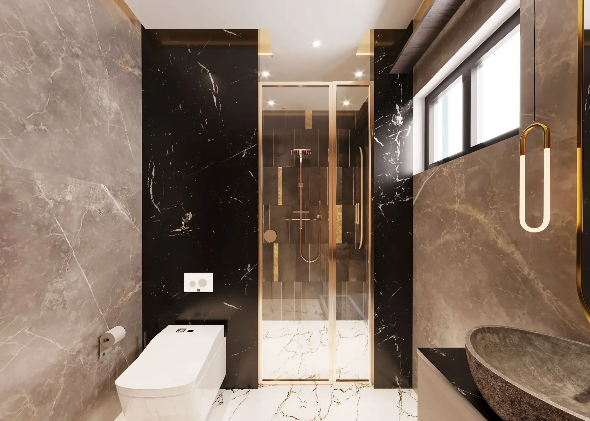 Boutique apartman kortárs nappali enteriőrje Budapesten
